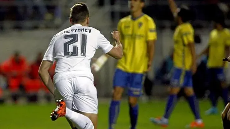  Denis Cheryshev celebra su gol ante el Cádiz 