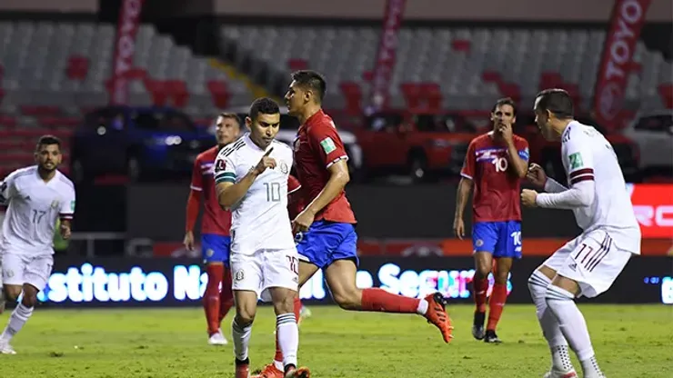 Orbelín Pineda celebra su gol ante Costa Rica
