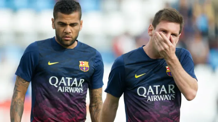 Dani Alves formó una dupla que daba miedo con Messi – Fuente: Getty
