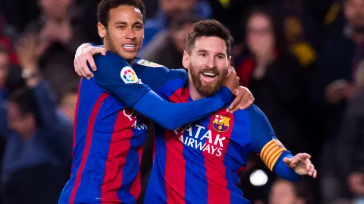 Messi y Ney, leyendas Culés. Fuente: Getty
