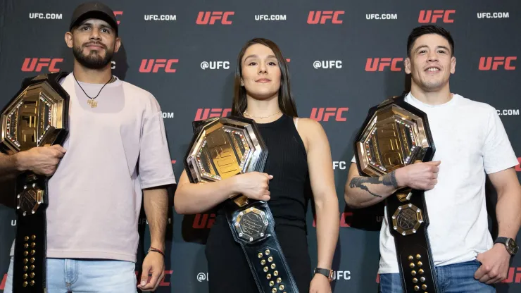 Yair Rodríguez, Alexa Grasso y Brandon Moreno. | UFC
