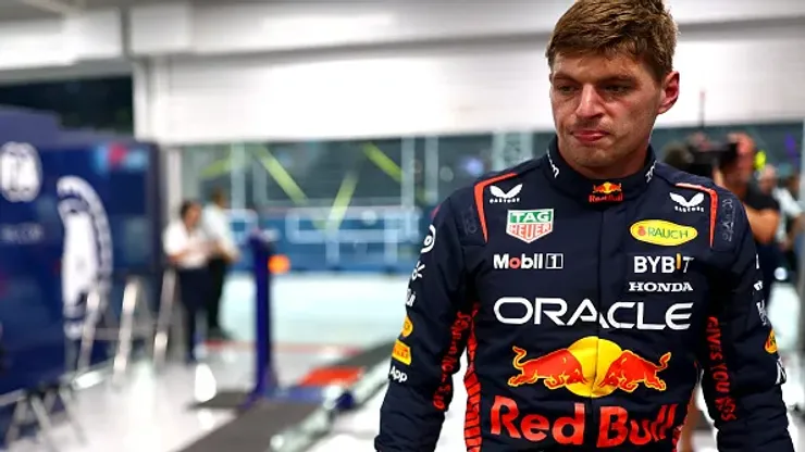 Max Verstappen tras la calificación en el Gran Premio de Singapur. Foto: Getty Images
